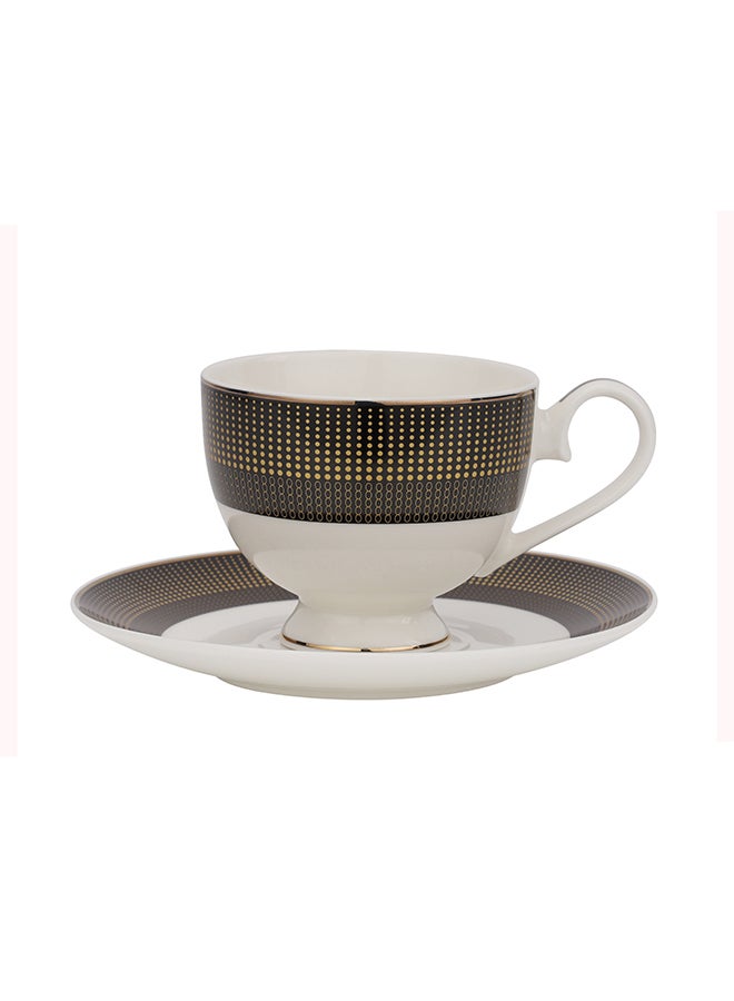 Royalford 83-Piece Premium Bone China Dinner Set With 2X36Cm Oval Plates,12X27Cm Dinner Plates,2X23Cm Salad Bowls,12X22Cm Soup Plates,12X20Cm Flat Plates,12X14Cm Bowls,12X200ml Cups & Saucers,Salt & Pepper Pots,Creamer,Sugar & Tea Pot,Serves 12,White Elegant Floral  - Image 2