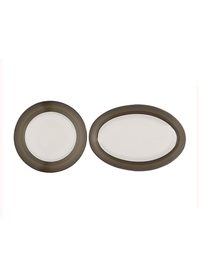 Royalford 83-Piece Premium Bone China Dinner Set With 2X36Cm Oval Plates,12X27Cm Dinner Plates,2X23Cm Salad Bowls,12X22Cm Soup Plates,12X20Cm Flat Plates,12X14Cm Bowls,12X200ml Cups & Saucers,Salt & Pepper Pots,Creamer,Sugar & Tea Pot,Serves 12,White Elegant Floral  - Image 4