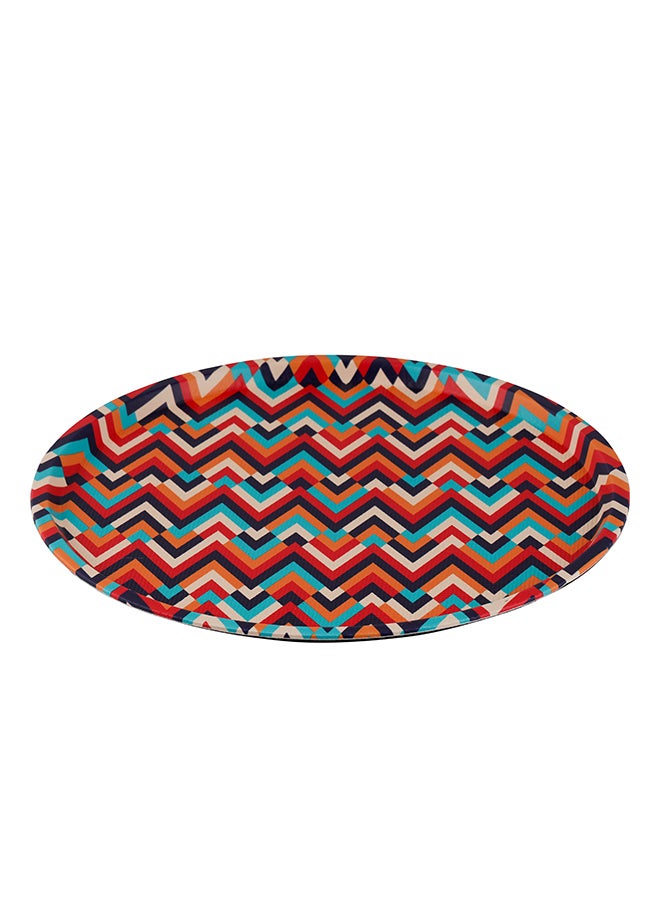 Royalford Royalford Round Leather Tray Elegant And Sleek Design Multicolor 35.0cm  - Image 2