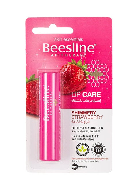 Shimmery Strawberry Lip Care 4g Pink 4grams