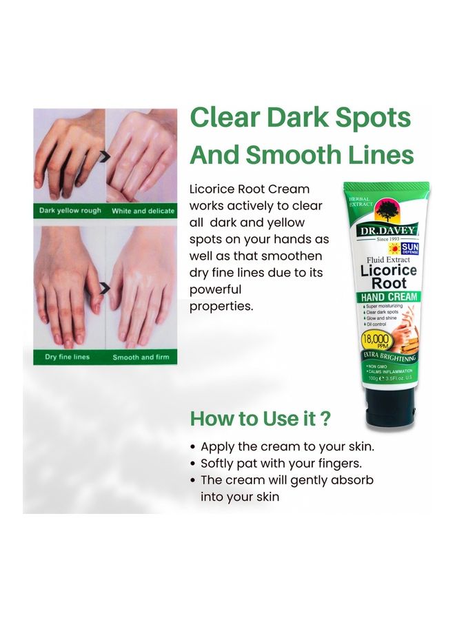 DR. DAVEY - Fluid Extract Licorice Root Hand Cream White 100grams - Image 1
