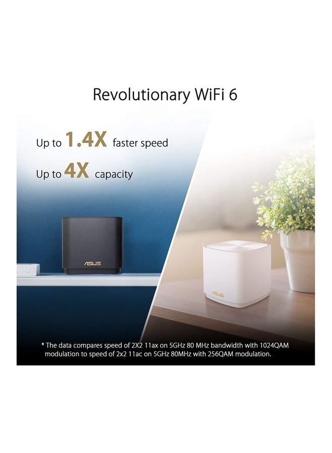 ASUS - XD4 ZenWiFi AX1800 Mini Dual Band Mesh WiFi 6 System, Pack of 1 Black - Image 1