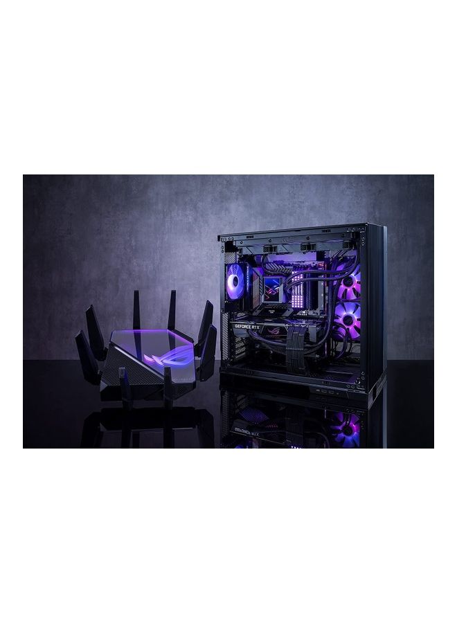 ASUS - ROG Rapture WiFi 6E Gaming Router (GT-AXE16000) - Quad-Band, 6 GHz Ready, Dual 10G Ports, 2.5G WAN Port, AiMesh Support, Triple-Level Game Acceleration, Lifetime Internet Security, Instant Guard Black - Image 1