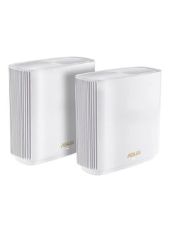 ZenWiFi XT9 AX7800 Tri-Band WiFi 6 Mesh System (2 Pack) White, 802.11ax, up to 5700 sq ft & 6+ rooms, AiMesh, Lifetime Free Internet Security, Parental Controls, Easy Setup, 2.5G WAN port White