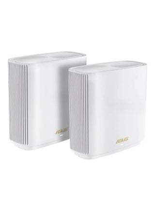 ZenWiFi XT9 AX7800 Tri-Band WiFi 6 Mesh System (2 Pack) White, 802.11ax, up to 5700 sq ft & 6+ rooms, AiMesh, Lifetime Free Internet Security, Parental Controls, Easy Setup, 2.5G WAN port White - v1680253449/N53398103A_1