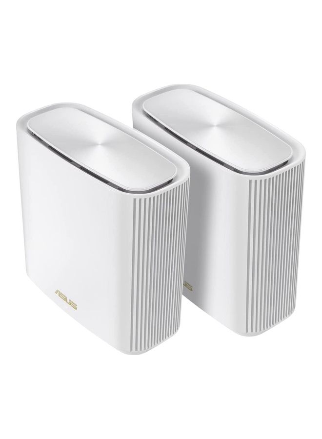 ASUS - ZenWiFi XT9 AX7800 Tri-Band WiFi 6 Mesh System (2 Pack) White, 802.11ax, up to 5700 sq ft & 6+ rooms, AiMesh, Lifetime Free Internet Security, Parental Controls, Easy Setup, 2.5G WAN port White - Image 1