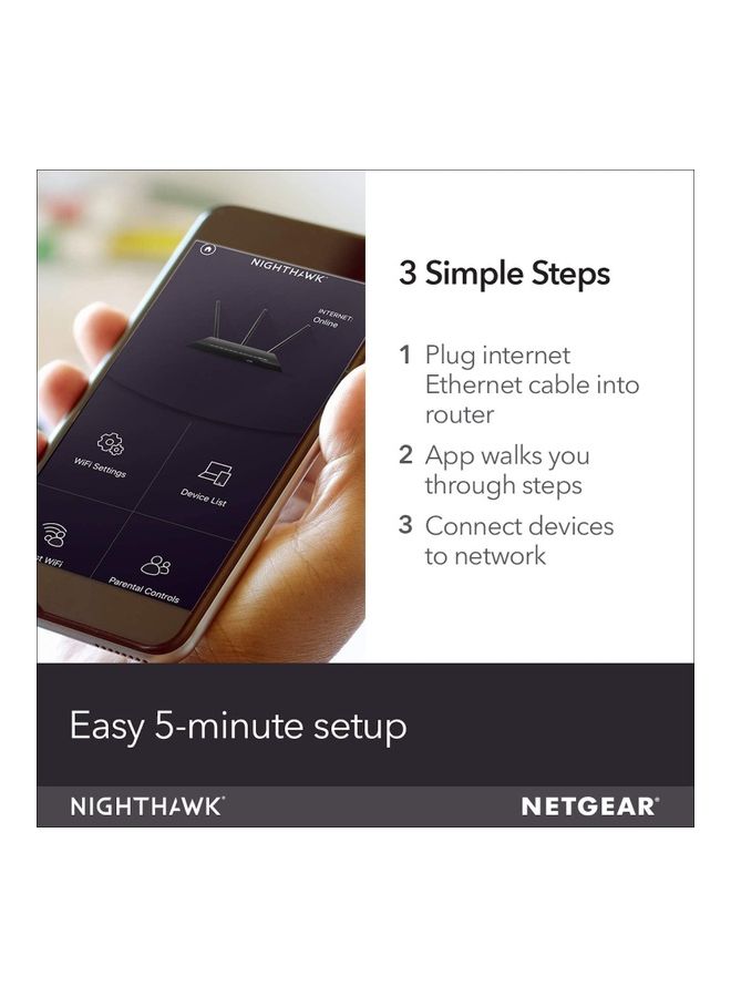 NETGEAR - R7000P Nighthawk AC2300 WiFi Router with NETGEAR Armor, Circle Smart Parental Controls, MU-MIMO Black - Image 1