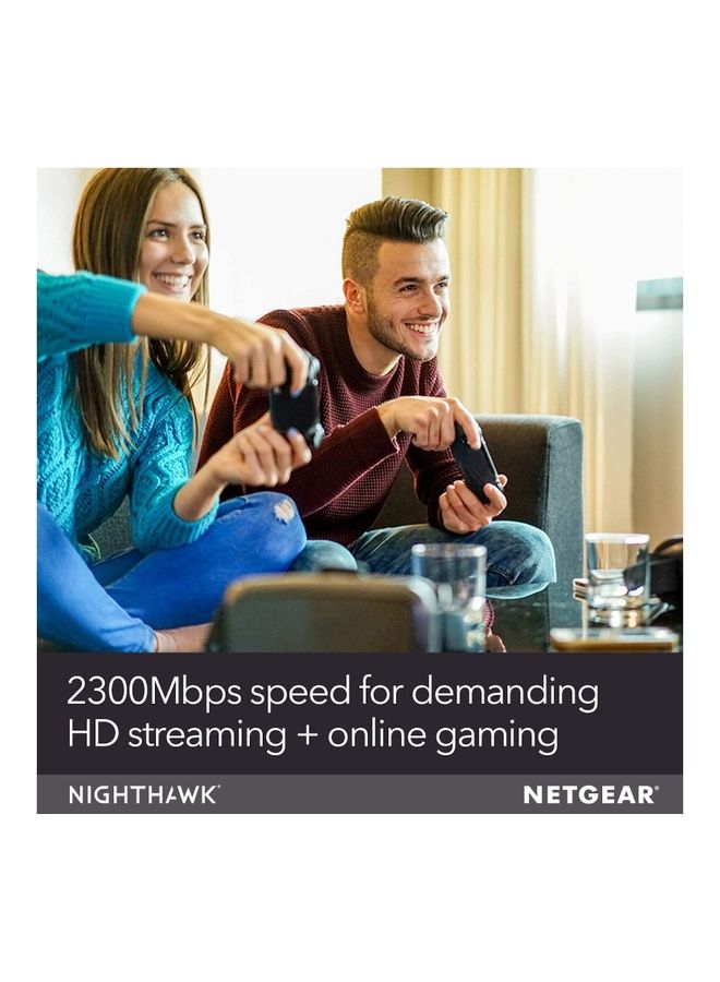 NETGEAR - R7000P Nighthawk AC2300 WiFi Router with NETGEAR Armor, Circle Smart Parental Controls, MU-MIMO Black - Image 1