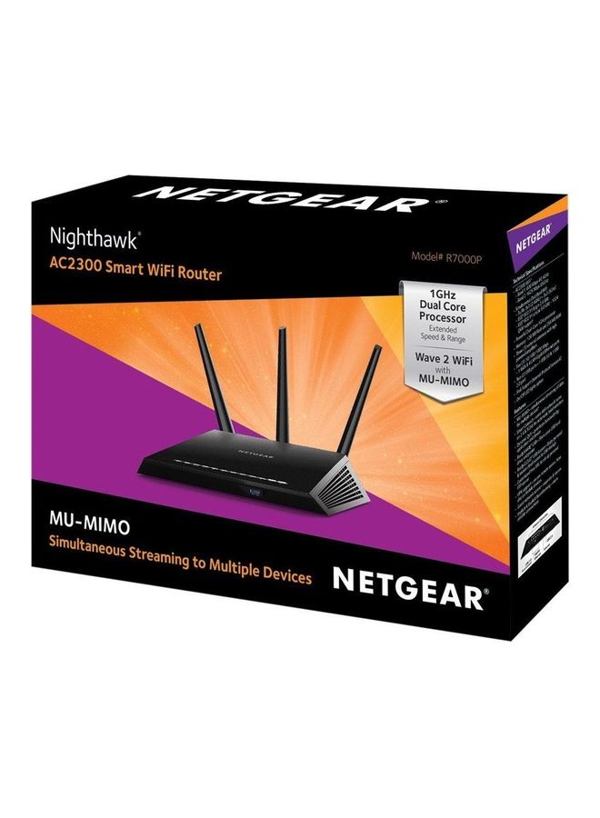 NETGEAR - R7000P Nighthawk AC2300 WiFi Router with NETGEAR Armor, Circle Smart Parental Controls, MU-MIMO Black - Image 1