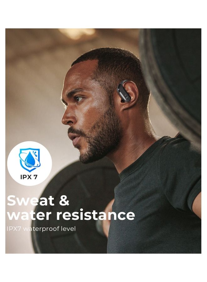 SoundPEATS - S5 True Wireless Earbuds Bluetooth 5.0 Stereo Sound Wireless Earphones With Touch Control IPX7 Waterproof For Sports 12 Mm Driver Over Ear Hooks Headphones Black - Image 1