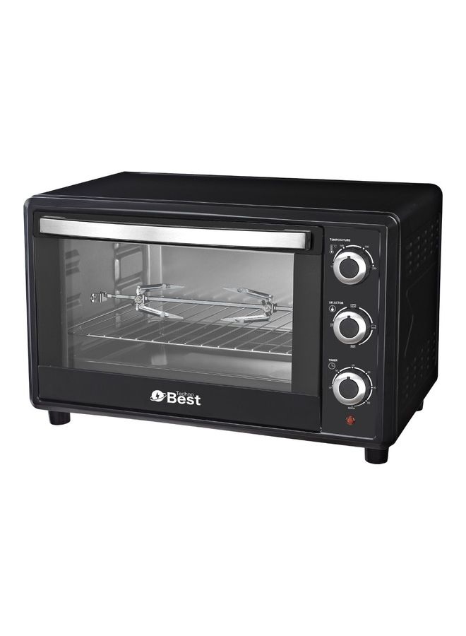 تكنو بيست - فرن كهربائي 45 لتر باب زجاجي مزدوج 45 L 2000 W BEO-045 أسود - Image 1