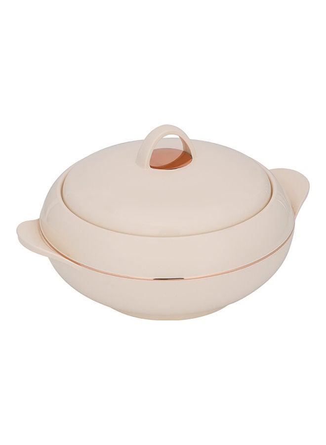 Royalford Omega Gold Double Wall Insulated Casserole, Firm Twist Lock | RF11153 | Strong Handles | 3500ml Double Wall Insulated Serving Pot, Chapati Storage Box, Roti Serving Pot, Chapati Dabba Beige 27.8x27.8x19.6cmcm - Image 2