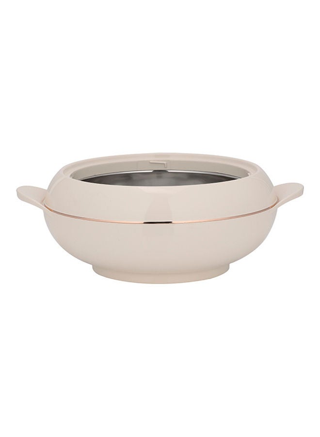 Royalford Omega Gold Double Wall Insulated Casserole, Firm Twist Lock | RF11153 | Strong Handles | 3500ml Double Wall Insulated Serving Pot, Chapati Storage Box, Roti Serving Pot, Chapati Dabba Beige 27.8x27.8x19.6cmcm - Image 3