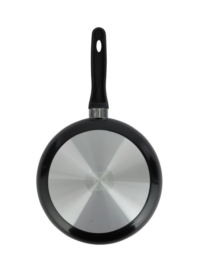 Royalford - Aluminum Fry Pan Strong Aluminum Body With Non-Stick Coating And Bakelite Handle| Heat Resistant Exterior, Compatible With Hot Plate, Halogen, Ceramic And Gas Stovetops Black 38x20x4.2 cmcm - Image 1