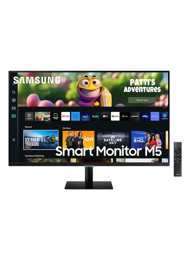 Samsung - 32 Inch Smart Monitor M5 , Smart TV Experience, GamingHub, Built-in IoT Hub & Speakers, Remote Access LS32CM500 Black - Image 1