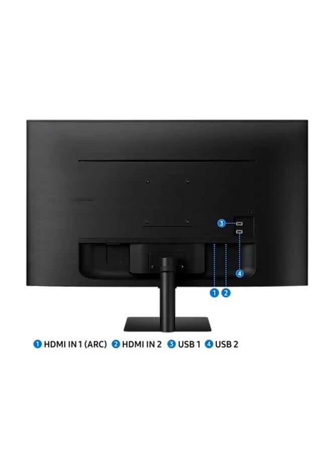 Samsung - 32 Inch Smart Monitor M5 , Smart TV Experience, GamingHub, Built-in IoT Hub & Speakers, Remote Access LS32CM500 Black - Image 1