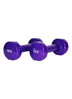 Classical Head Vinyl Dumbbells 2x1kg