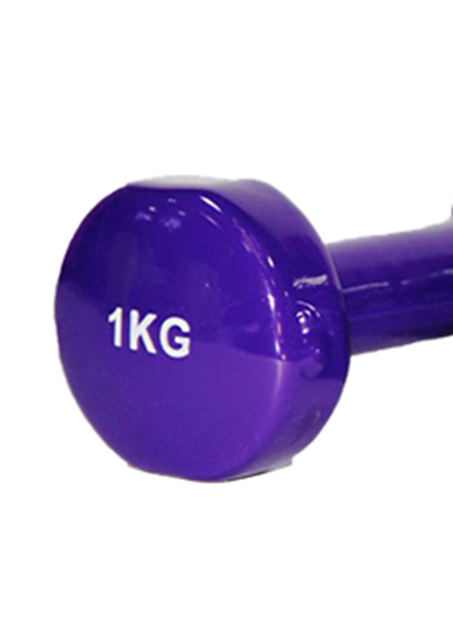 Generic - Classical Head Vinyl Dumbbells 2x1kg - Image 1