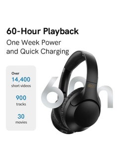 QCY H2 Wireless Headphone With BT 5.3 And Long Playtime Black  - Image 2