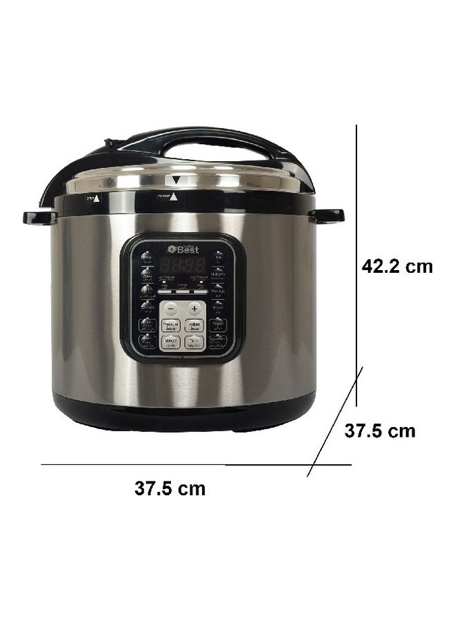تكنو بيست - قدر ضغط 12 L 1600 W BPC-012 فضي/ أسود - Image 1