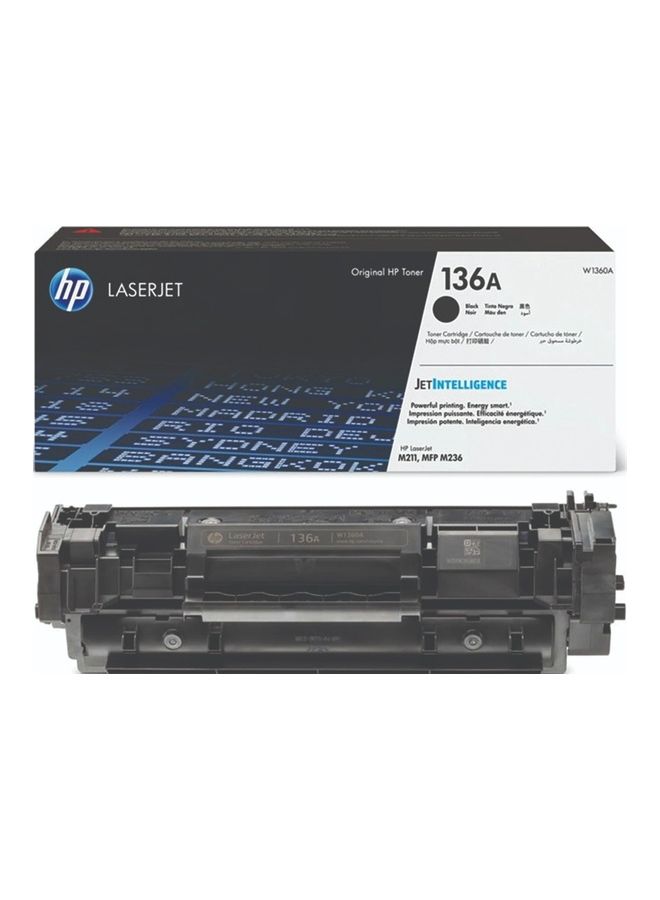 HP - 136A Black Original LaserJet Toner Cartridge Compatible With HP LaserJet M211d Printer Series / MFP M236dw Printer Series Black - Image 1