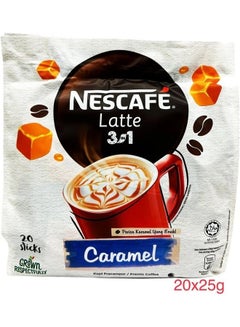 3 In 1 Latte Caramel Instant Coffee 20 Sticks 25grams