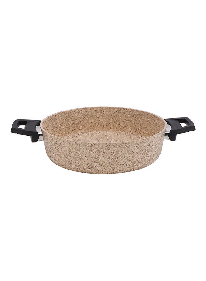Royalford Gabbro 7pcs Granite Coated Cookware Set, RF10980 | Aluminium Pot and Pan | Casserole, Shallow Pot, Frypan with Bakelite Handles | Tempered Glass Lid Beige 26cm - Image 3