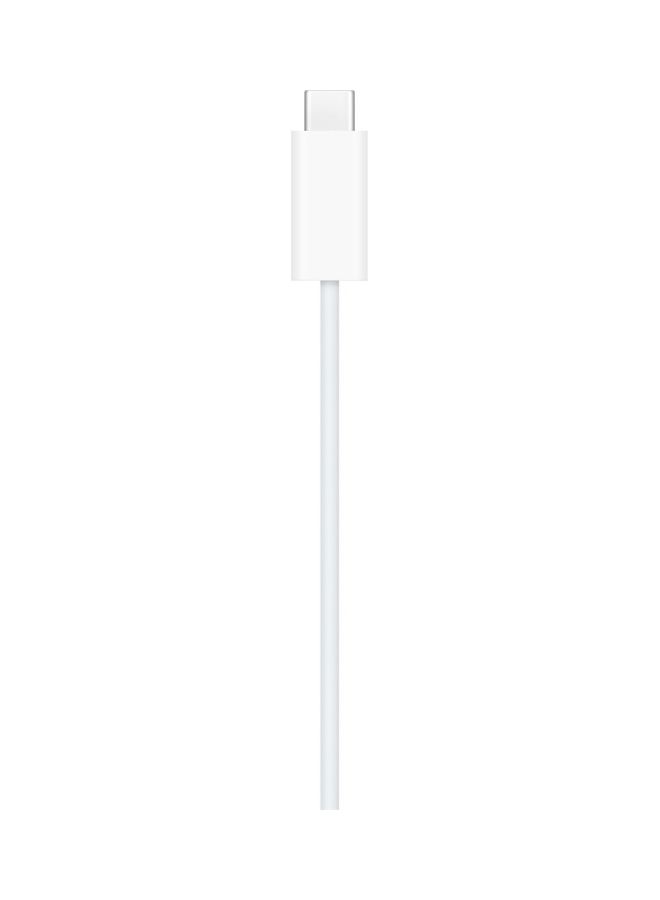 Apple - Watch Magnetic Fast Charger To USB-C Cable White - Image 1