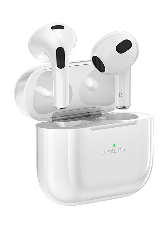 JOYROOM - JR-T03S Plus Bluetooth 5.1 TWS Half In-Ear Earphones Wireless Earbuds With Protective Cover Standard Version White - Image 1