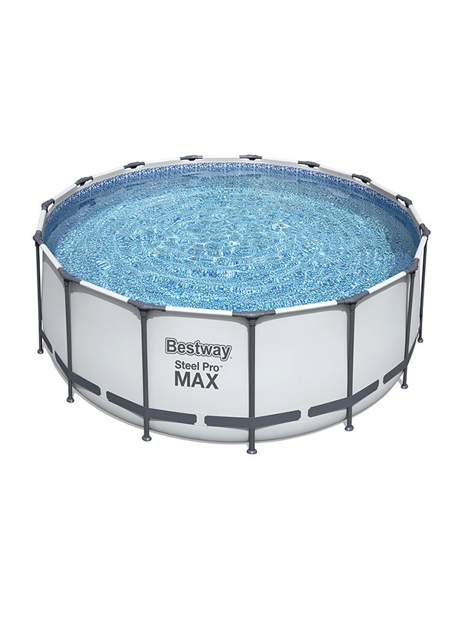Bestway Steel Pro Frame Pool Set(Pool Filter Pump Ladder Ground Cloth Cover) 457x122cm  - Image 1
