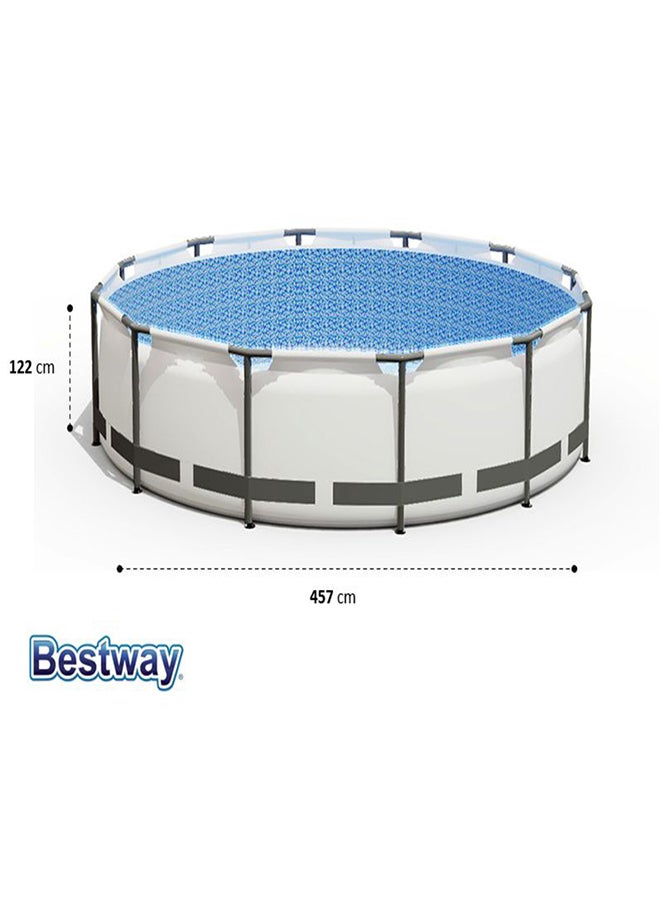 Bestway Steel Pro Frame Pool Set(Pool Filter Pump Ladder Ground Cloth Cover) 457x122cm  - Image 3