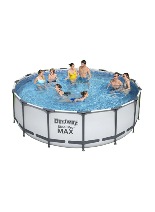 Bestway Steel Pro Frame Pool Set(Pool Filter Pump Ladder Ground Cloth Cover) 457x122cm  - Image 5