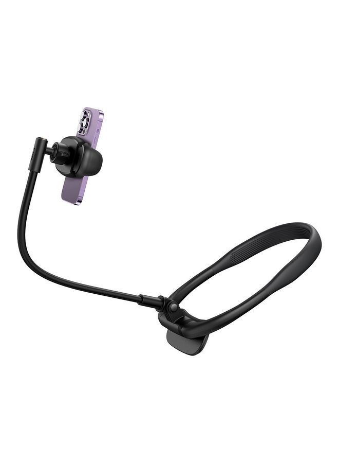 Baseus Neck Holder Mount for Mobile Phone 360° Rotation Smartphone Neck Mount Compatible for iPhone 14, 13, 12 and 5.4"-to-6.7"-inch Cellphone Black  - Image 1