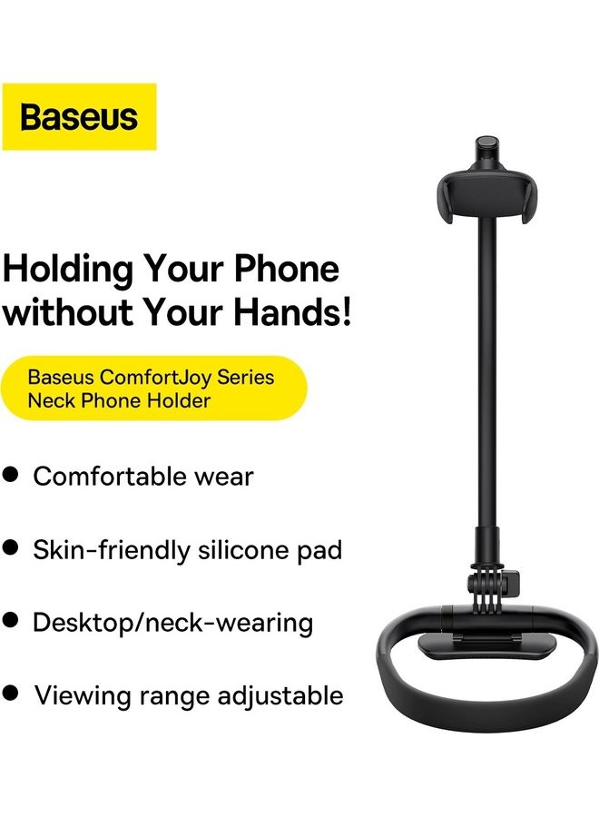 Baseus Neck Holder Mount for Mobile Phone 360° Rotation Smartphone Neck Mount Compatible for iPhone 14, 13, 12 and 5.4"-to-6.7"-inch Cellphone Black  - Image 2