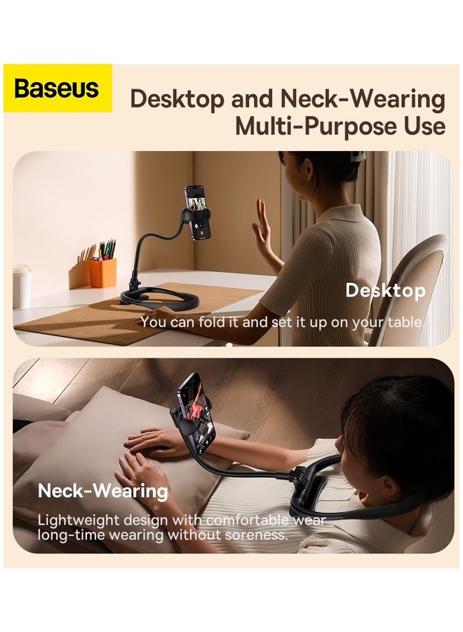 Baseus Neck Holder Mount for Mobile Phone 360° Rotation Smartphone Neck Mount Compatible for iPhone 14, 13, 12 and 5.4"-to-6.7"-inch Cellphone Black  - Image 5
