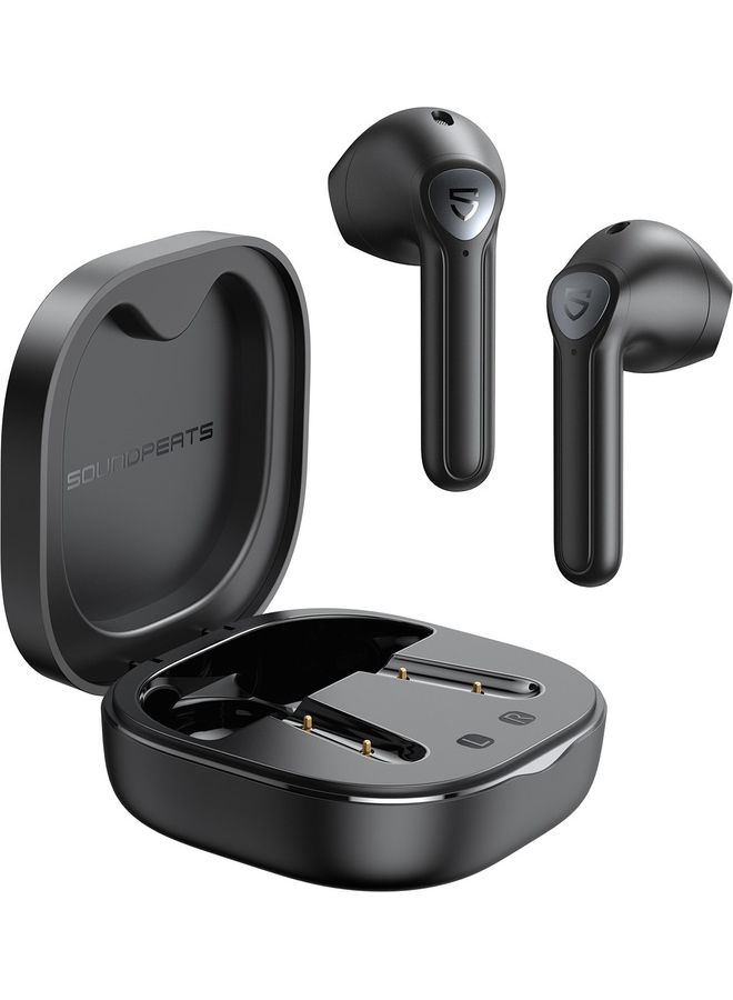SoundPEATS - True Air2 Wireless Earbuds With Qualcomm Qcc3040 Bluetooth V5.2 Headphones 4 Mic And Cvc 8.0 Noise Cancellation For Clear Calls True Wireless Mirroring Total 25 Hours Aptx Codec Black - Image 1