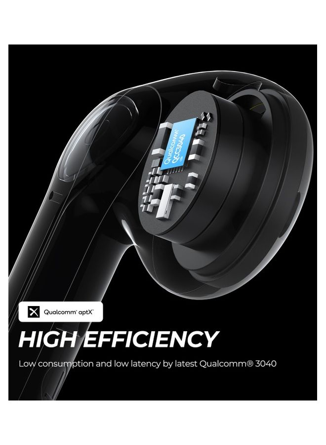 SoundPEATS - True Air2 Wireless Earbuds With Qualcomm Qcc3040 Bluetooth V5.2 Headphones 4 Mic And Cvc 8.0 Noise Cancellation For Clear Calls True Wireless Mirroring Total 25 Hours Aptx Codec Black - Image 1