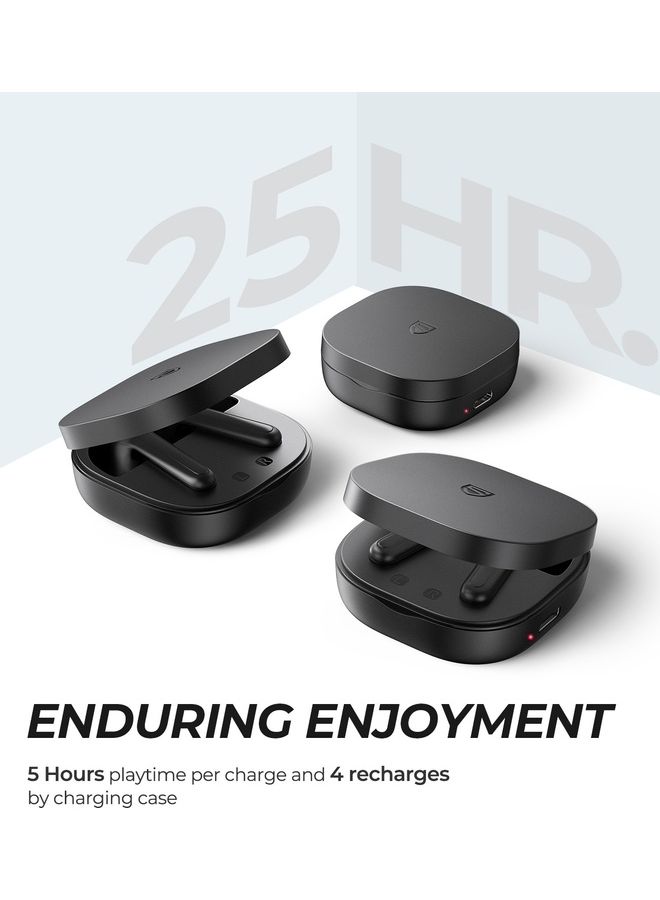 SoundPEATS - True Air2 Wireless Earbuds With Qualcomm Qcc3040 Bluetooth V5.2 Headphones 4 Mic And Cvc 8.0 Noise Cancellation For Clear Calls True Wireless Mirroring Total 25 Hours Aptx Codec Black - Image 1