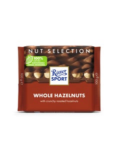 Ritter Sport Milk Chocolate With Whole Hazelnuts 100grams 