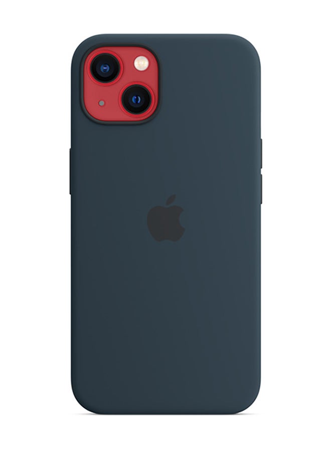 Apple - iPhone 13 Silicone Case with MagSafe Abyss Blue - Image 1