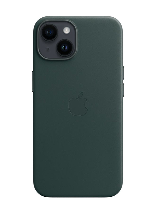 Apple iPhone 14 Leather Case with MagSafe Forest Green - Image 1