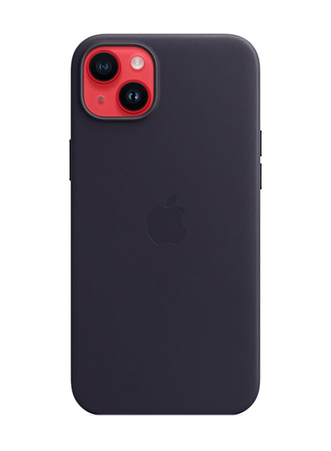 ابل  غطاء حماية من الجلد بتقنية شحن ماج سيف لهاتف آيفون 14 بلس بلون الحبر - Image 1