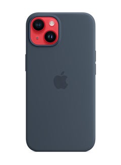Apple iPhone 14 Silicone Case with MagSafe Storm Blue  - Image 3