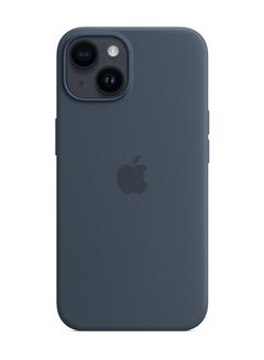 Apple iPhone 14 Silicone Case with MagSafe Storm Blue  - Image 2