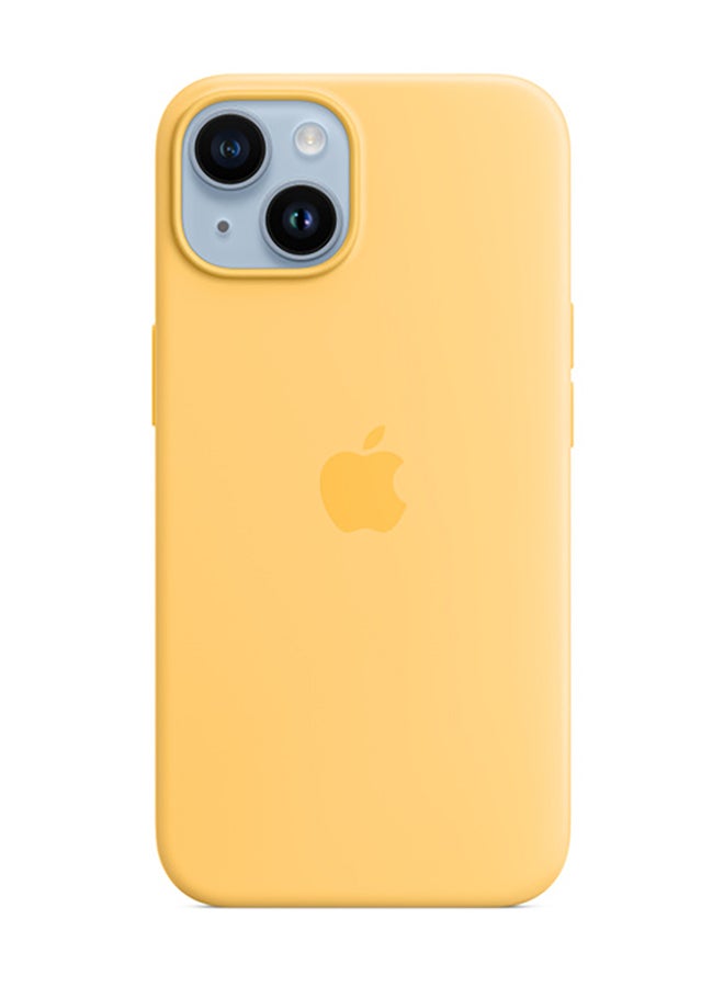 Apple - iPhone 14 Silicone Case with MagSafe Sunglow - Image 1