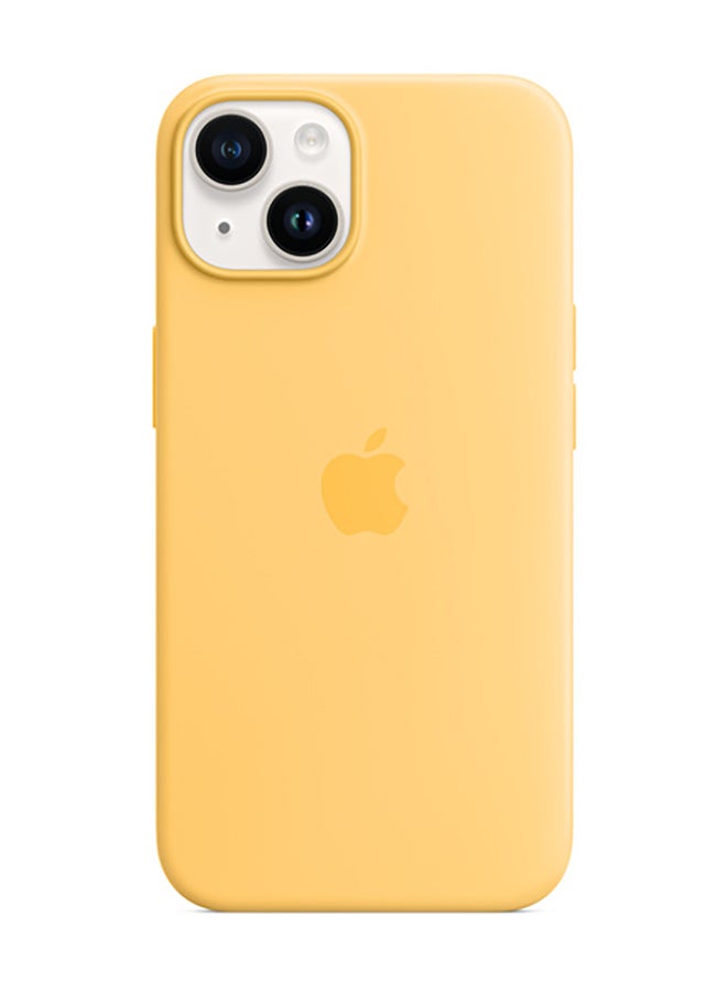 Apple - iPhone 14 Silicone Case with MagSafe Sunglow - Image 1