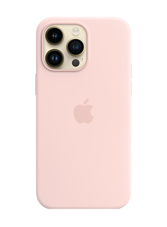 Apple - iPhone 14 Pro Max Silicone Case with MagSafe Chalk Pink - Image 1