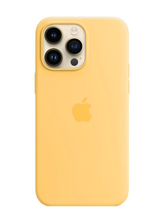 Apple - iPhone 14 Pro Max Silicone Case with MagSafe Sunglow - Image 1