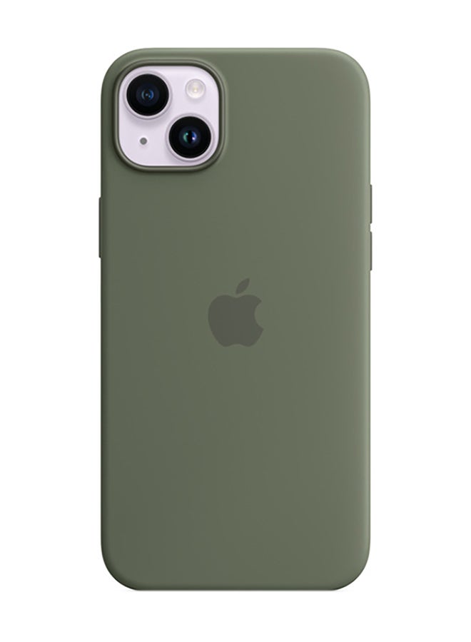 Apple iPhone 14 Plus Silicone Case With MagSafe Olive - Image 1