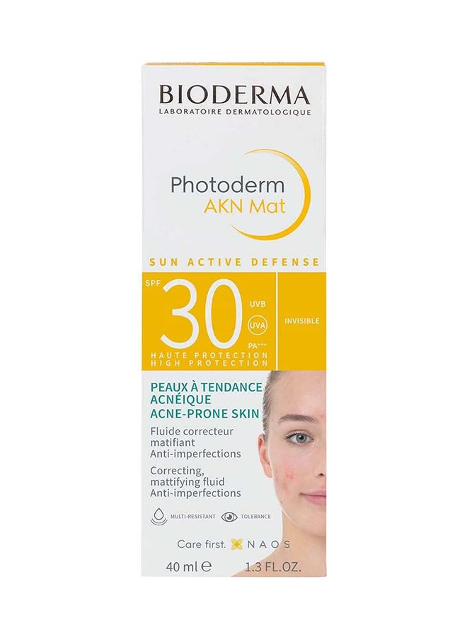Bioderma - Photoderm Akn Matifying Fluid SPF30 40ml - Image 1